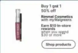 Walgreens Rimmel Cosmetics offer