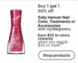 Walgreens Sally Hansen Nail Color, Treatments or Accessories offer
