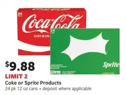 Fareway Coke or Sprite Products offer