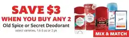 Fareway Old Spice or Secret Deodorant offer