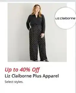 JC Penney Liz Claiborne Plus Apparel offer