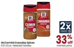 Safeway McCormick Everyday Spices offer