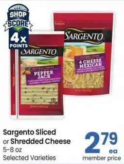 Safeway Sargento Sliced or Shredded Cheese offer