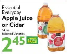 Festival Foods Essential Everyday Apple Juice or Cider offer