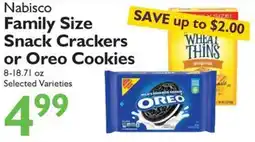 Festival Foods Nabisco family size snack crackers or oreo cookies offer