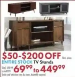 Boscov's Entire Stock TV Stands offer