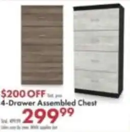 Boscov's 4-Drawer Assembled Chest offer