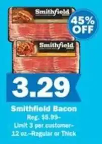Schnucks Smithfield Bacon offer