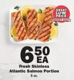 Schnucks Fresh Skinless Atlantic Salmon Portion offer