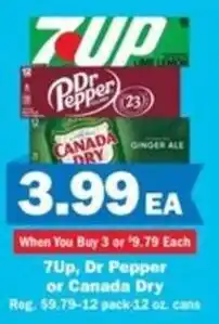 Schnucks 7up, Dr Pepper or Canada Dry offer