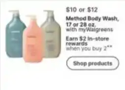 Walgreens Method Body Wash offer