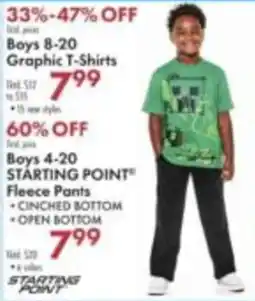 Boscov's Starting Point fleece pants offer