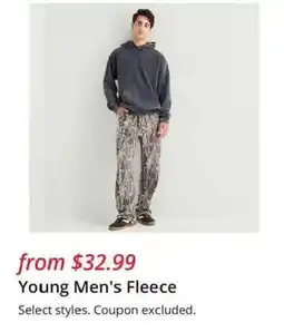 JC Penney Young Men's Fleece offer