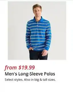 JC Penney Men's Long-Sleeve Polos offer