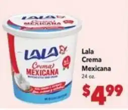 Vallarta Supermarkets Lala Crema Mexicana offer