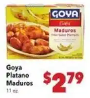 Vallarta Supermarkets Goya platano maduros offer
