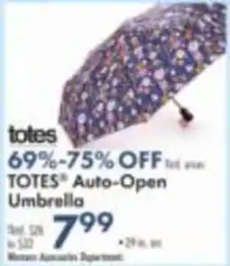 Boscov's Totes Auto-Open Umbrella offer
