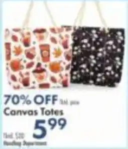 Boscov's Canvas Totes offer