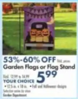 Boscov's Garden Flags or Flag Stand offer