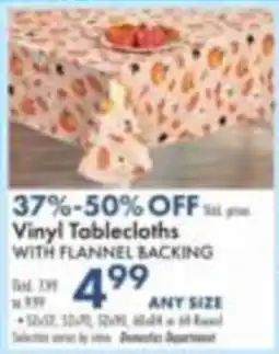 Boscov's Vinyl Tablecloths With Flannel Backing offer