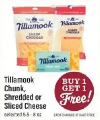 Tillamook Chunk, Shredded or Sliced Cheese