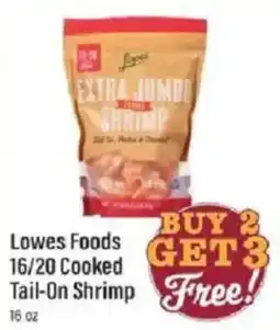 Lowes Foods Lowes Foods 16/20 Cooked Tail-On Shrimp offer