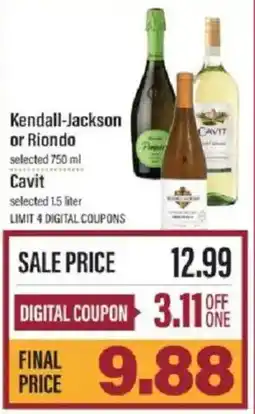 Lowes Foods Kendall-Jackson or Riondo Cavit offer