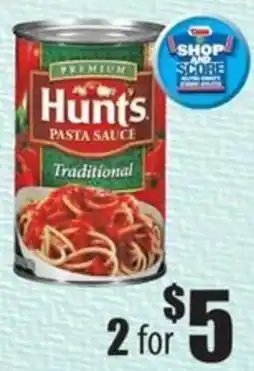 Times Supermarkets Hunts pasta sauce offer