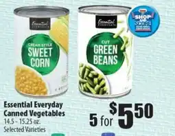 Times Supermarkets Essential Everyday Canned Vegetables offer