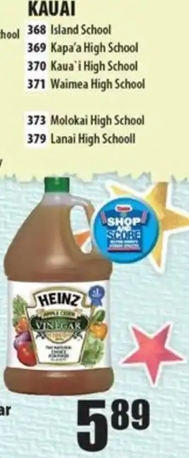 Times Supermarkets Heinz apple cider vinegar offer