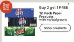 Walgreens 12-Pack Pepsi Products offer