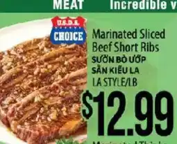 Hmart U.S. da Choice Marinated Sliced Beef Short Ribs offer