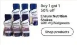 Walgreens Ensure Nutrition Shakes offer