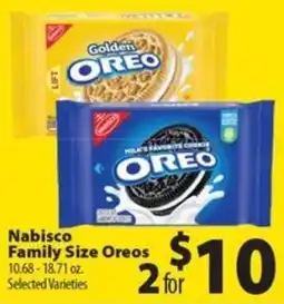 Times Supermarkets Nabisco Family Size Ores offer