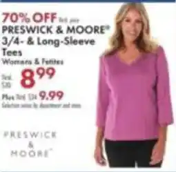 Boscov's Preswick & Moore 3/4- & Long-Sleeve Tees offer