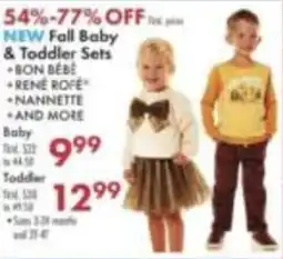 Boscov's New Fall Baby & Toddler Sets offer