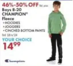 Boscov's Champion fleece offer
