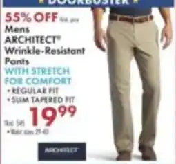 Boscov's Mens Architect Wrinkle-Resistant Pants offer