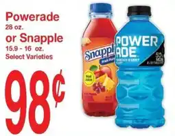Super Saver Powerade or Snapple offer