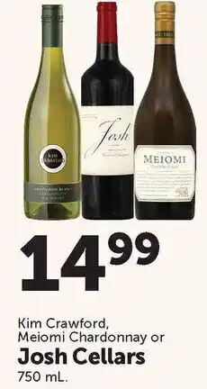 Food City Kim Crawford, Meiomi Chardonnay or Josh Cellars offer