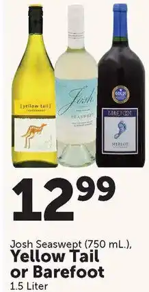 Food City Josh Seaswept, Yellow Tail or Barefoot offer