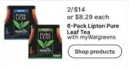 Walgreens Lipton Pure Leaf Tea offer