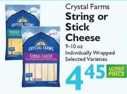 Festival Foods Crystal Farms string or stick cheese offer