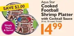 Festival Foods Aqua Star Cooked Football Shrimp Platter offer
