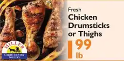 Festival Foods Miller Amish Country Poultry Fresh Chicken Drumsticks or Thighs offer