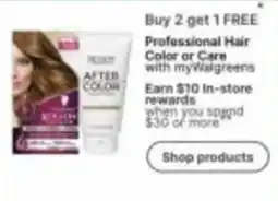 Walgreens Professional Hair Color or Care offer
