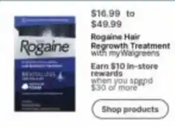 Walgreens Rogaine Hair Regrowth Treatment offer