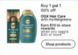 Walgreens Ogx Hair Care offer