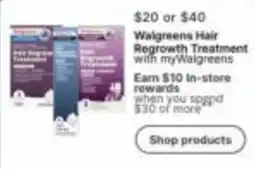 Walgreens Walgreens Hair Regrowth Treatment offer
