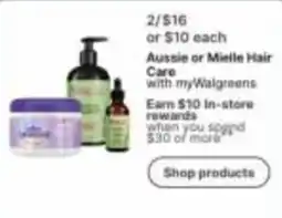 Walgreens Aussie or Mielle Hair Care offer